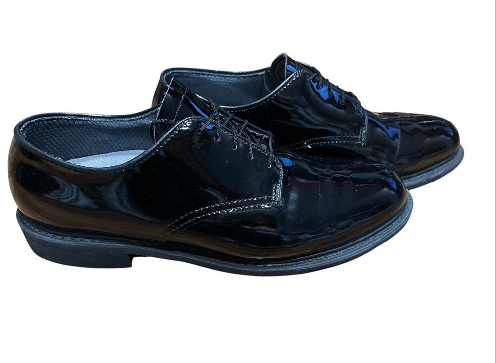 Capps Airlite men’s 12.5D uniform footwear. Black patent leather, regulation